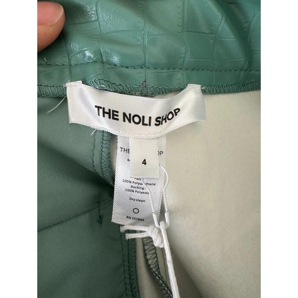 The Noli Shop Croc Pants Dark Sage Green Blue Festival Bohemian Women's 4 NEW - Picture 10 of 11